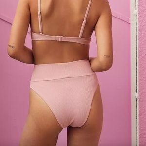 BNWOT⎜aerie⎜RIBBED HIGH CUT CHEEKY BIKINI BOTTOM